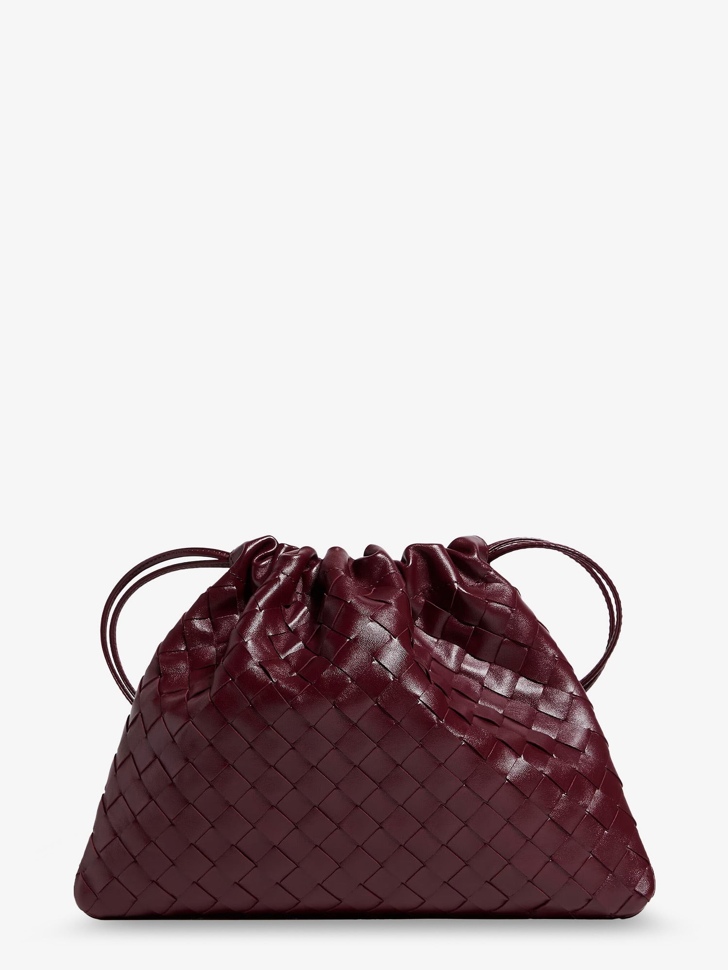 Bottega Veneta Medium Dustbag Leather Clutch Bag With Woven Effect