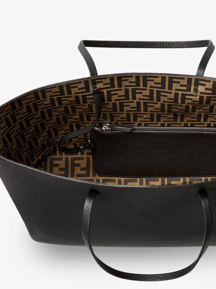 Fendi Medium Leather Roll Shopping Bag