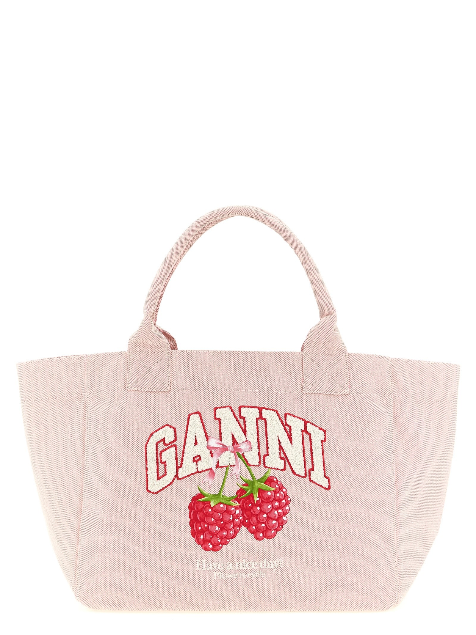 GANNI Medium 'Raspberry' Shopping Bag