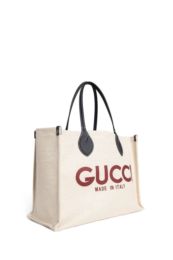 Medium Tote Bag With ''gucci'' Print