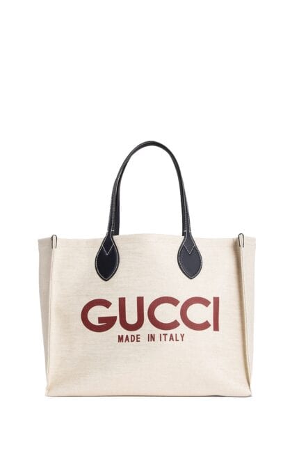 Medium Tote Bag With ''gucci'' Print