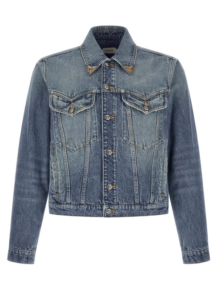 versace 'medusa' denim jacket Versace 'Medusa' Denim Jacket