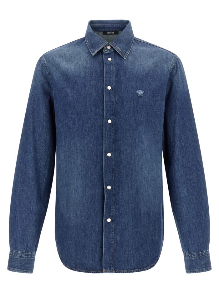 versace 'medusa' patch shirt Versace 'Medusa' Patch Shirt