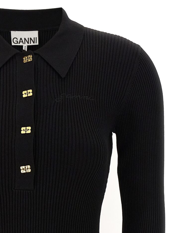 GANNI 'Melange Rib Knit Mini' Dress