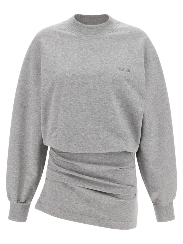 the attico mélange sweatshirt dress The Attico Mélange Sweatshirt Dress