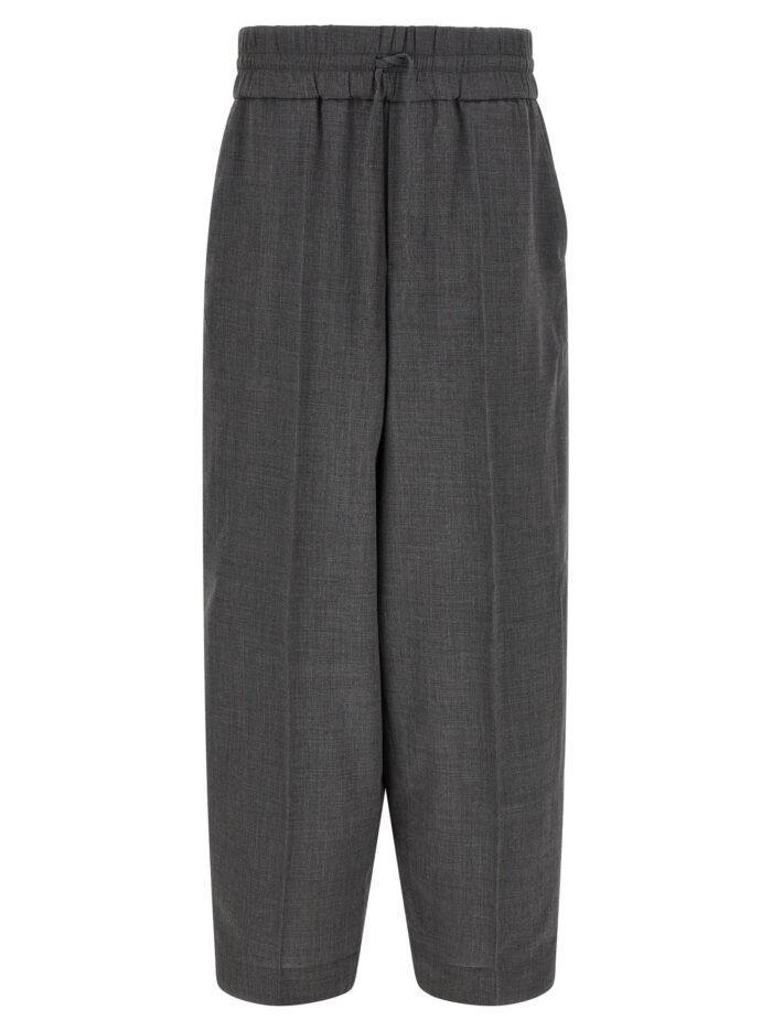 ami paris virgin wool trousers with elastic AMI PARIS Virgin Wool Trousers With Elastic