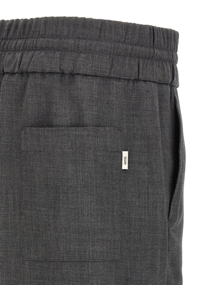 AMI PARIS Virgin Wool Trousers With Elastic