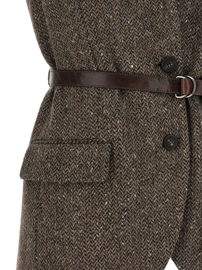 Brunello Cucinelli Sleeveless Blazer With Belt