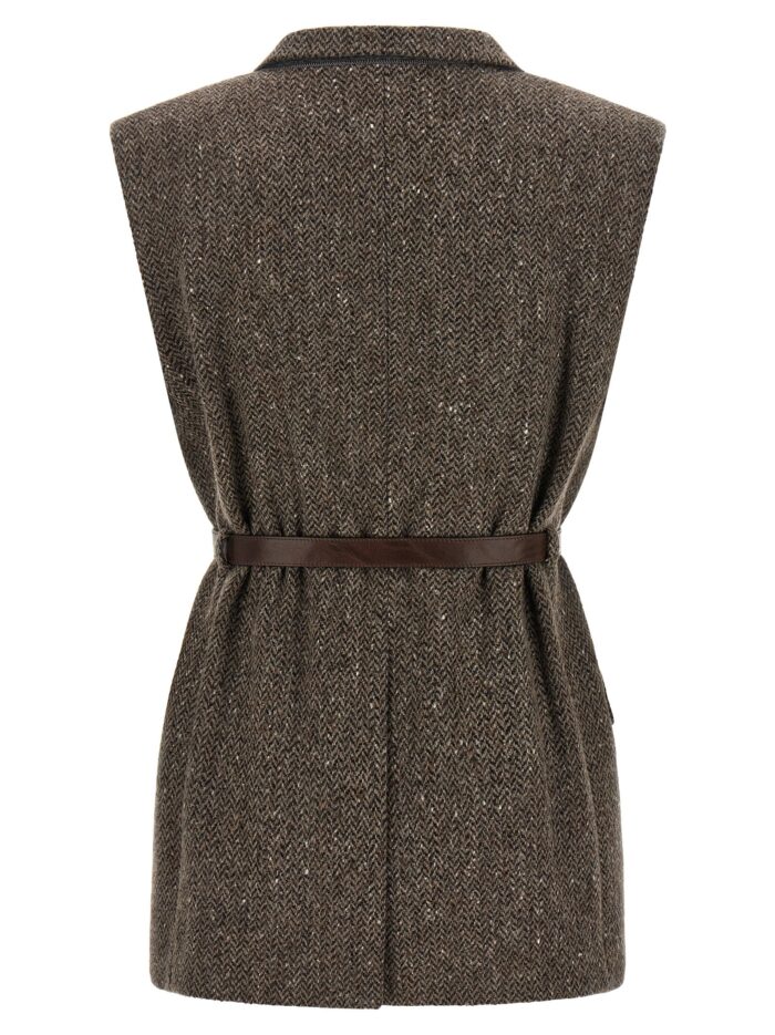 Brunello Cucinelli Sleeveless Blazer With Belt