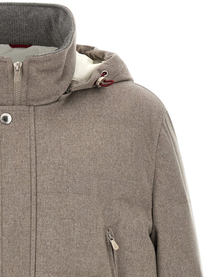 Brunello Cucinelli Membrane Wool Flannel Parka