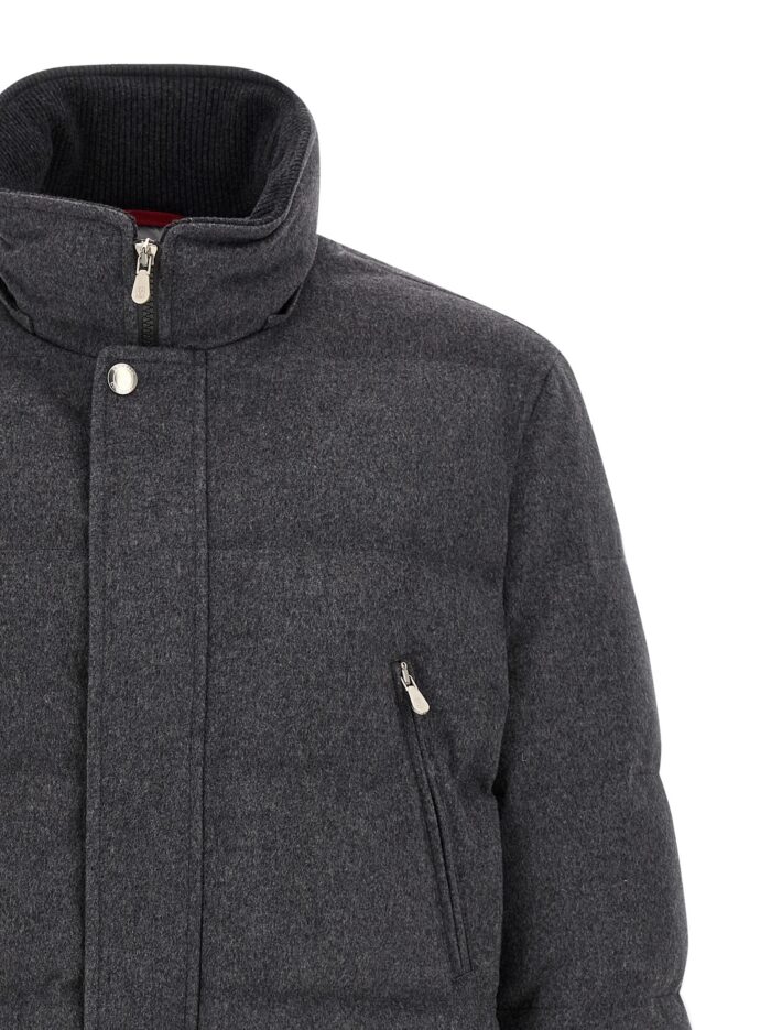 Brunello Cucinelli Membrane Wool Flannel Parka