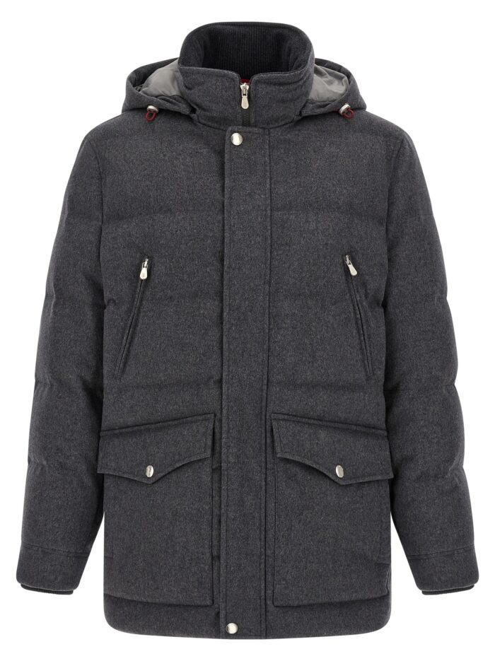 Brunello Cucinelli Membrane Wool Flannel Parka