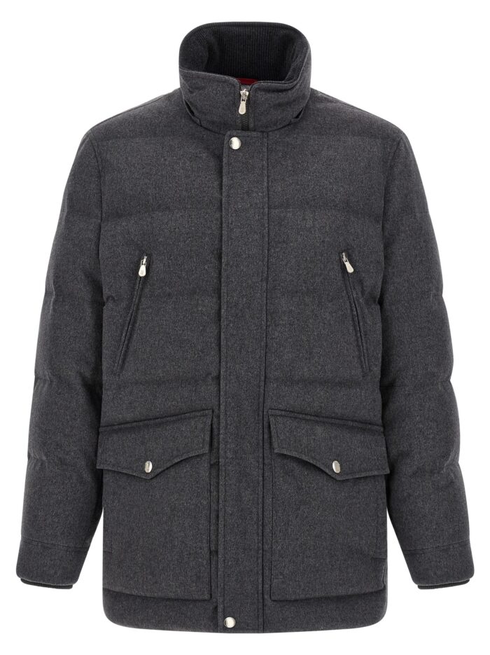 Brunello Cucinelli Membrane Wool Flannel Parka