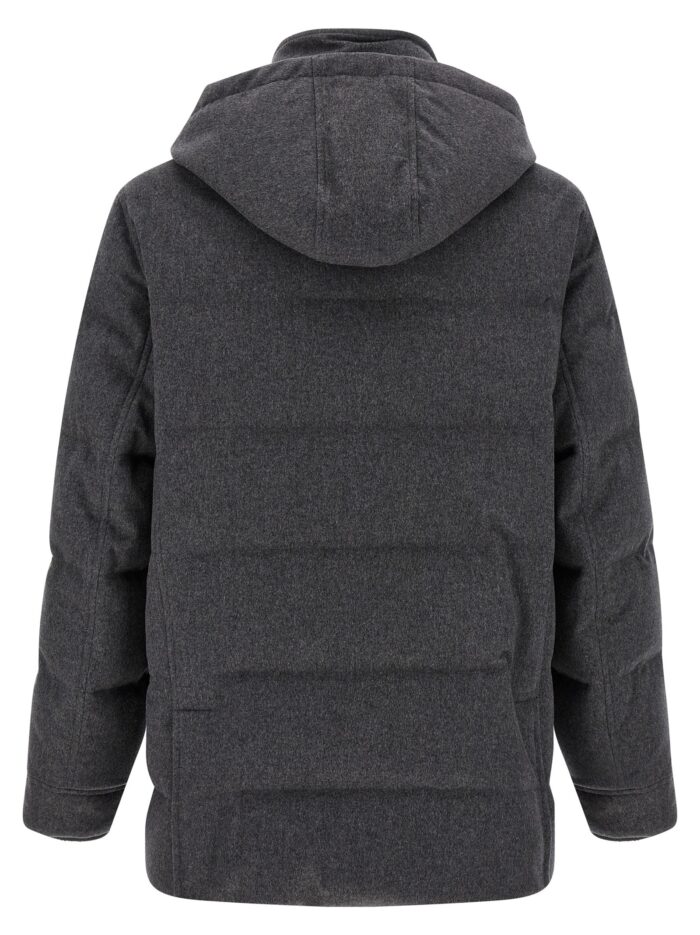 Brunello Cucinelli Membrane Wool Flannel Parka