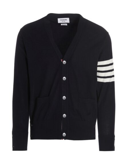 THOM BROWNE Merino Wool Cardigan