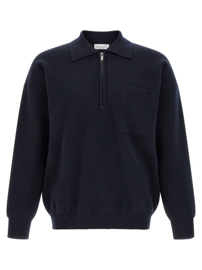roberto collina merino wool polo shirt ROBERTO COLLINA Merino Wool Polo Shirt