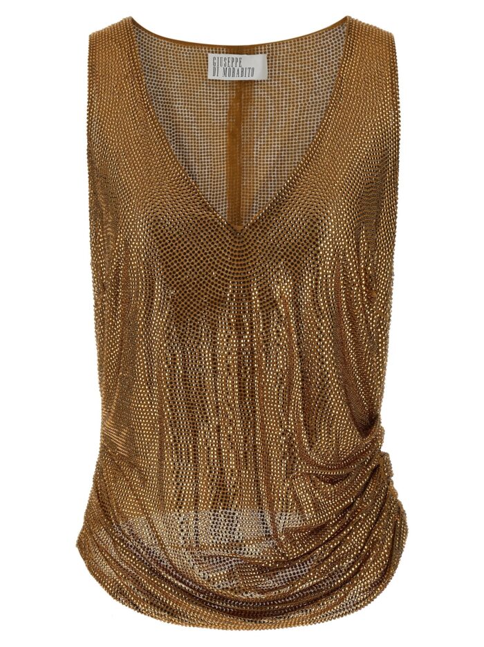 GIUSEPPE DI MORABITO Mesh And Feather Top