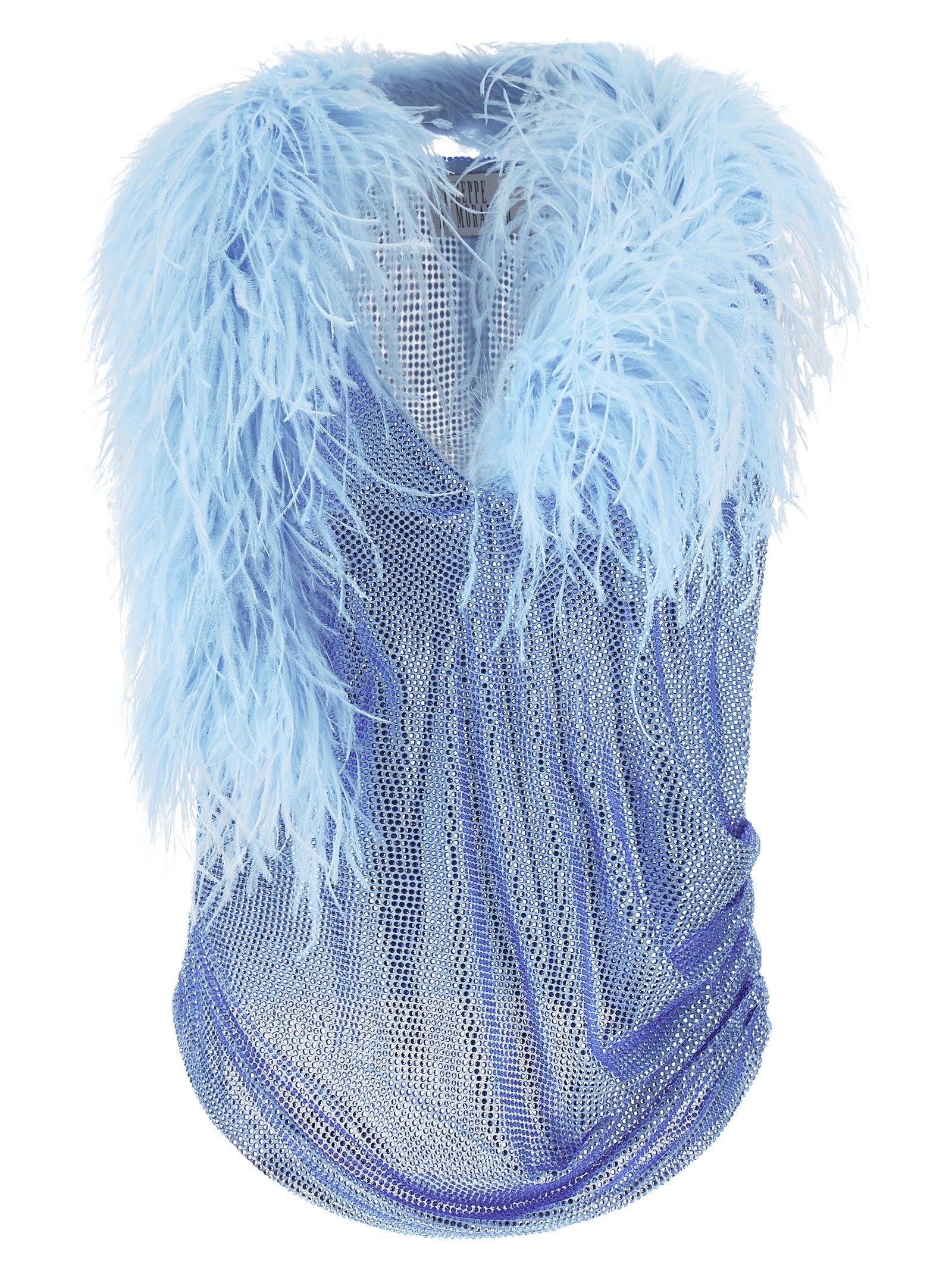 GIUSEPPE DI MORABITO Mesh And Feather Top