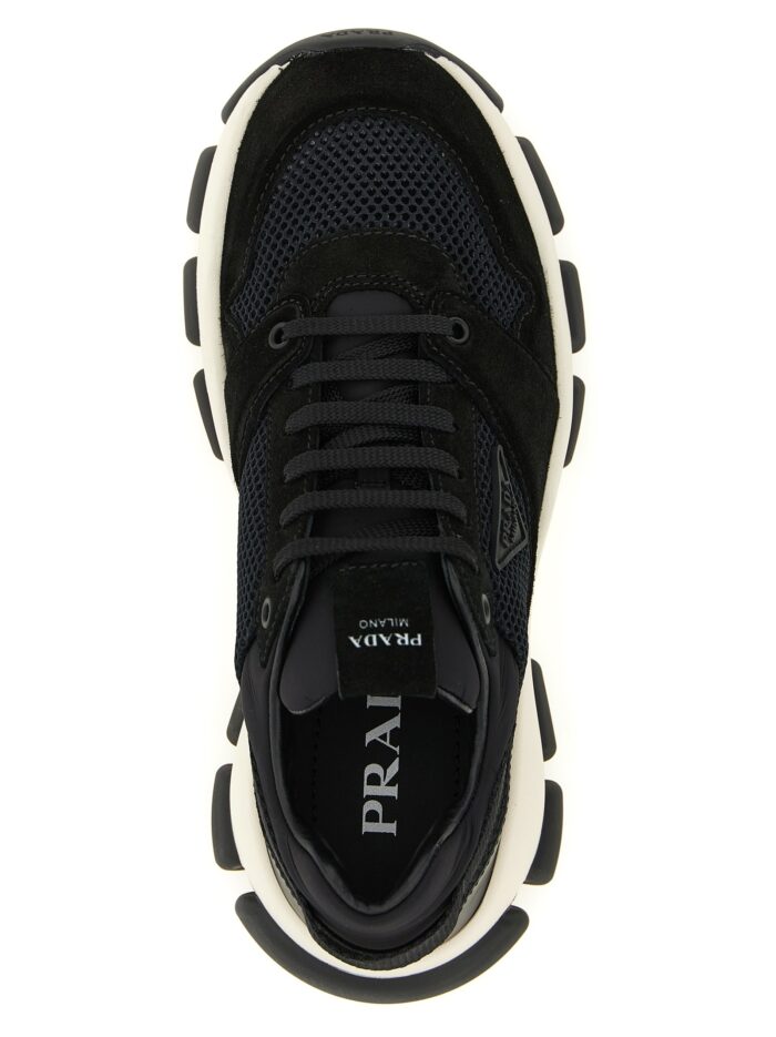 PRADA Mesh And Suede Sneakers