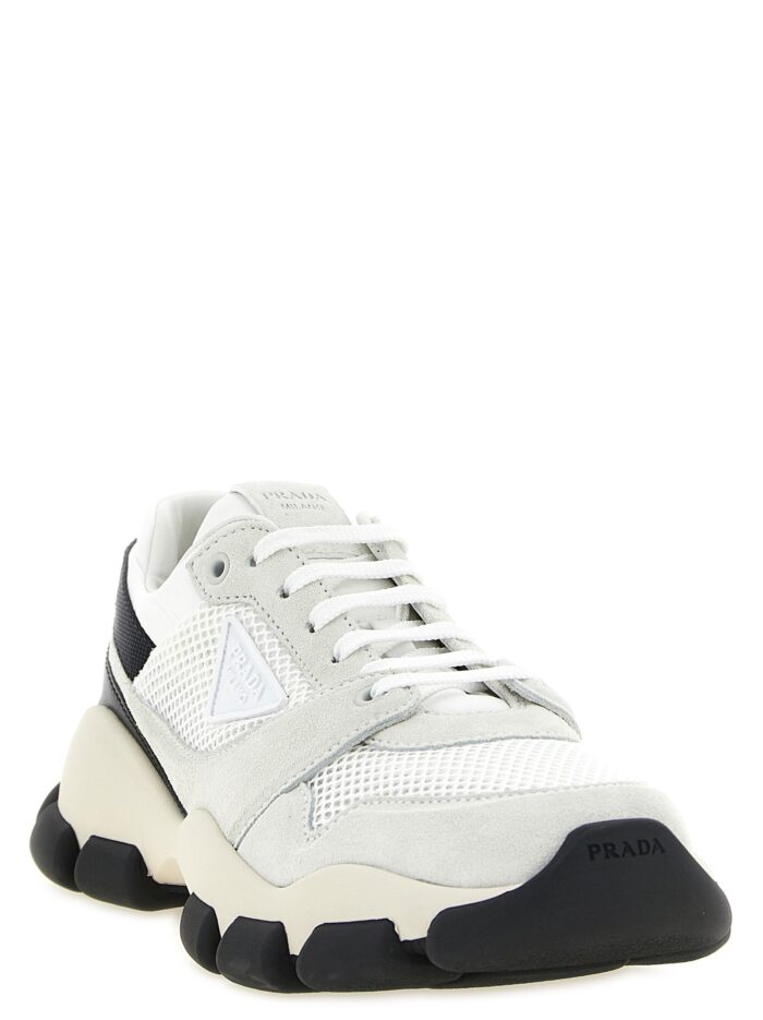 PRADA Mesh And Suede Sneakers