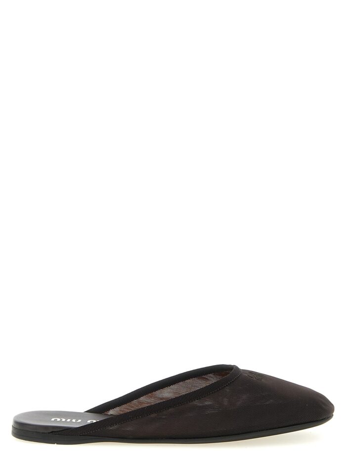 miu miu mesh fabric slippers Miu Miu Mesh Fabric Slippers