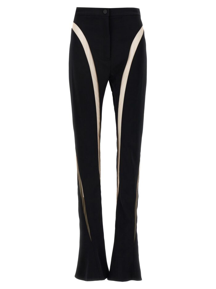mugler mesh insert leggings MUGLER Mesh Insert Leggings