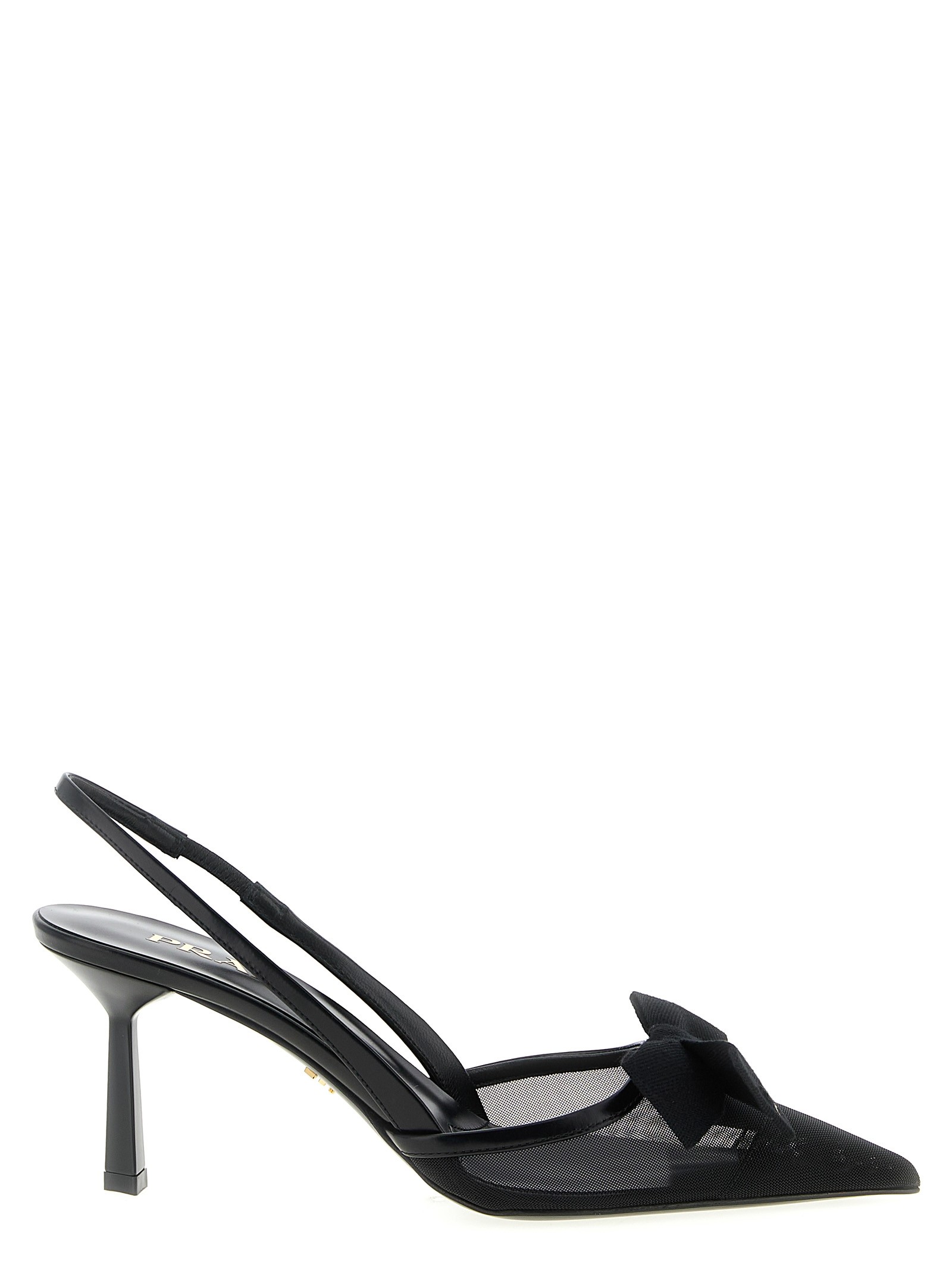PRADA Mesh Slingback With Bow