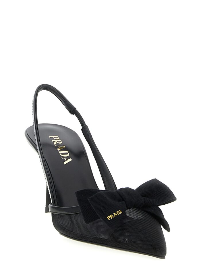 PRADA Mesh Slingback With Bow