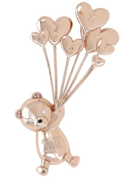 Max Mara METAL AND RHINESTONE BROOCH