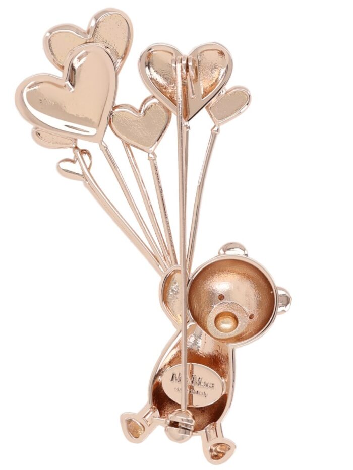 Max Mara METAL AND RHINESTONE BROOCH