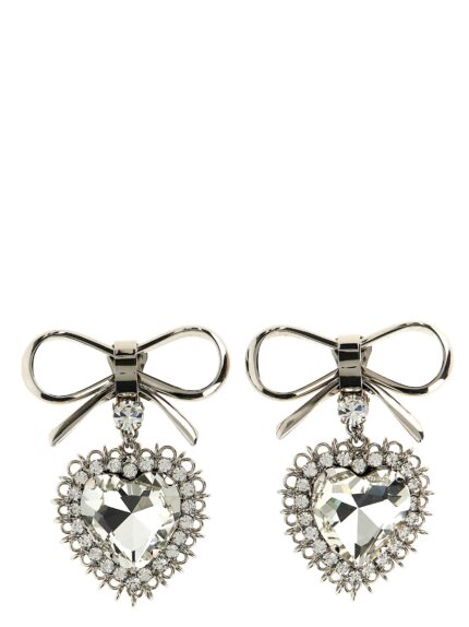 ALESSANDRA RICH Metal Bow Earrings