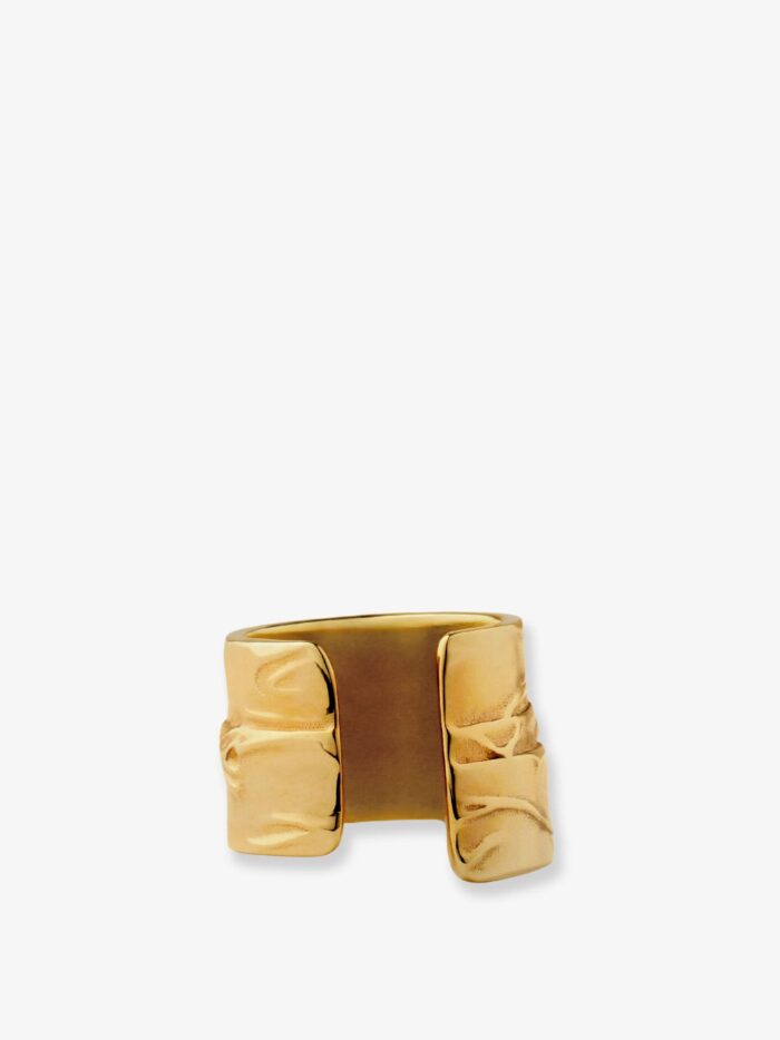 Metal Givenchy Tape Earcuff With Gold Finishes