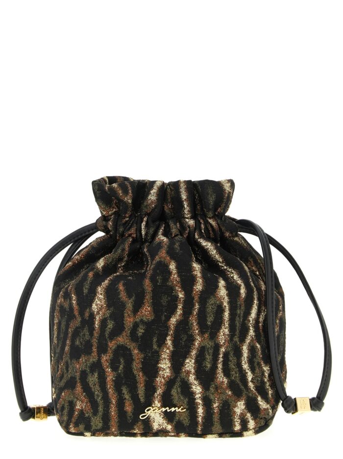 ganni 'metallic bou bucket' pouch GANNI 'Metallic Bou Bucket' Pouch