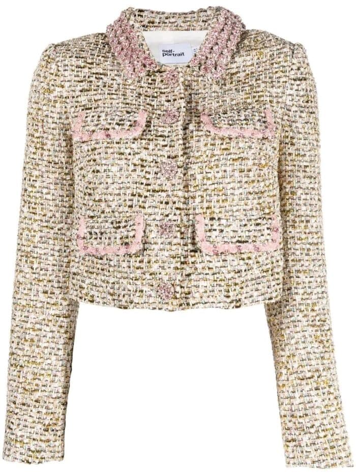 Metallic Boucle Crop Jacket