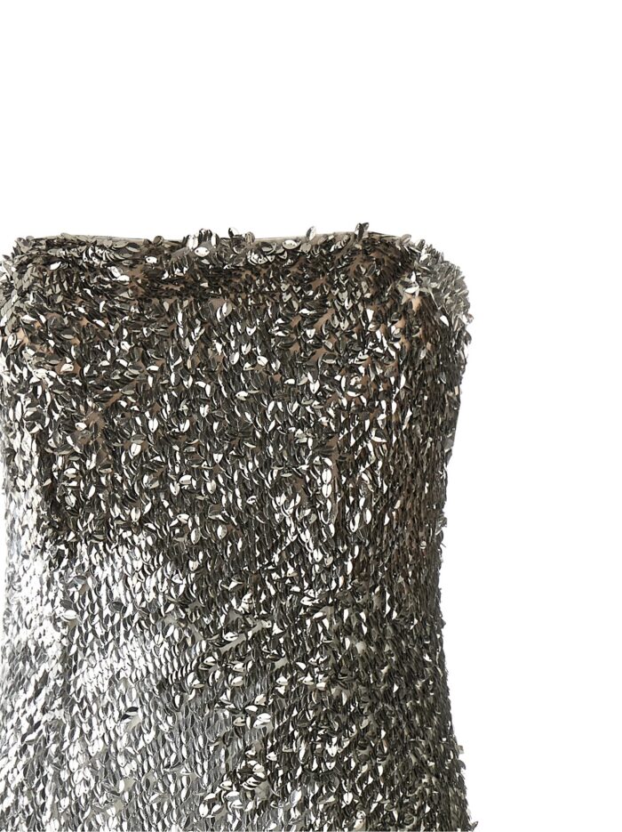 Elisabetta Franchi Metallic Tulle Dress