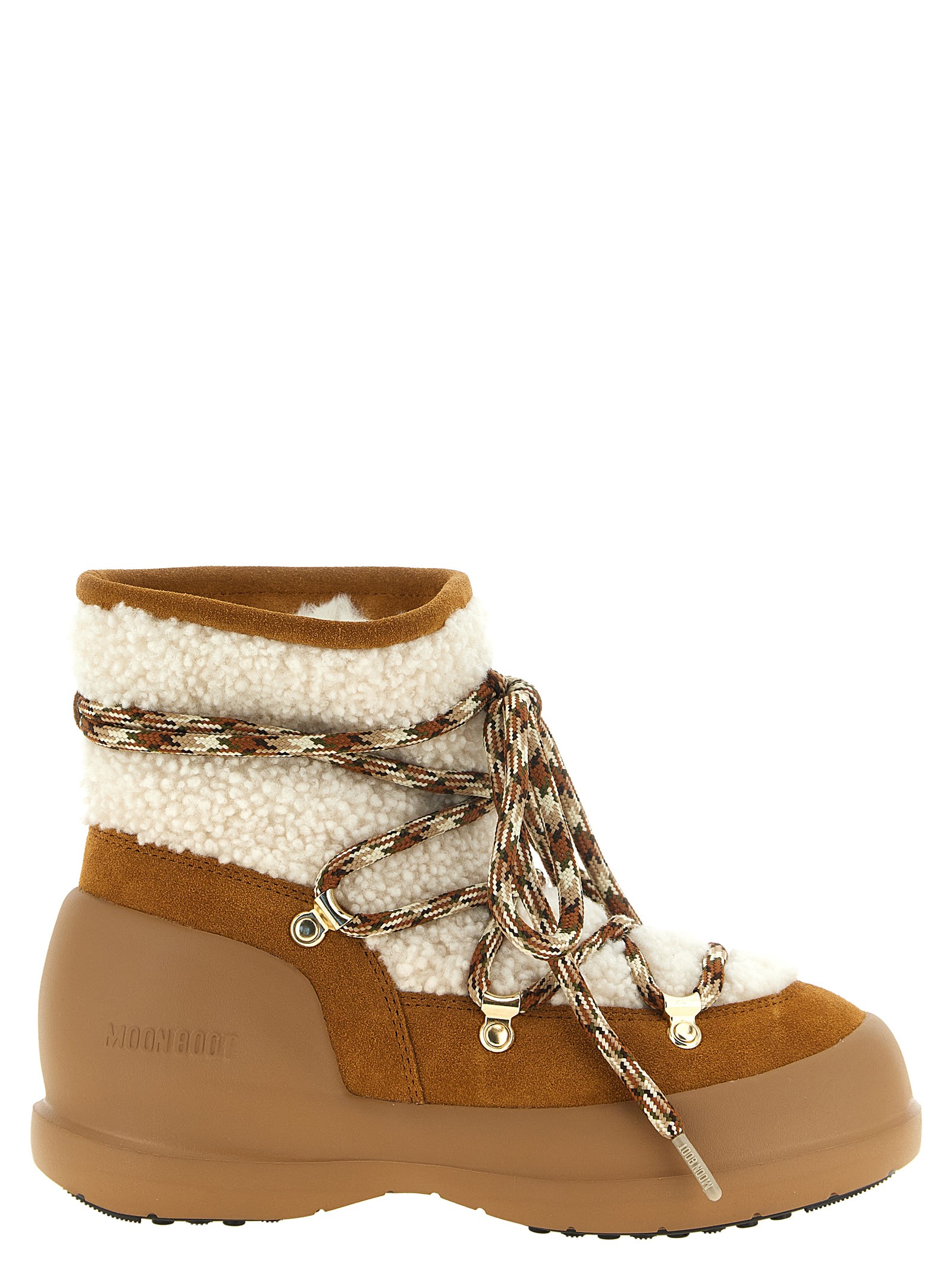 Moon Boot 'Mezzaluna' Beige Ankle Boots