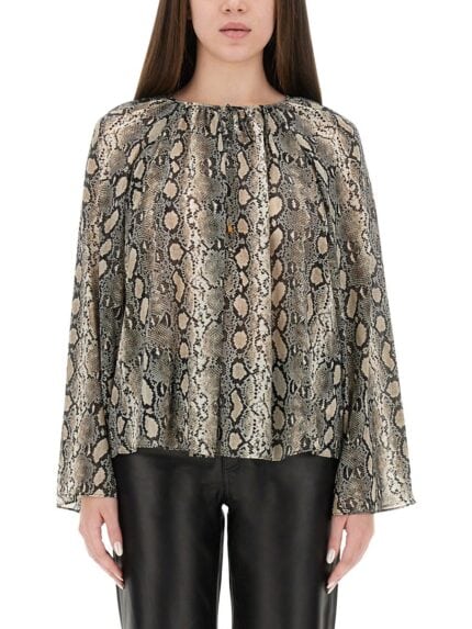 MICHAEL BY MICHAEL KORS ANIMAL PRINT BLOUSE