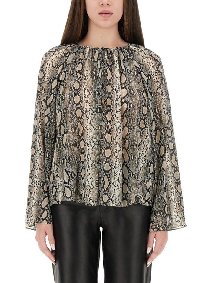MICHAEL BY MICHAEL KORS ANIMAL PRINT BLOUSE
