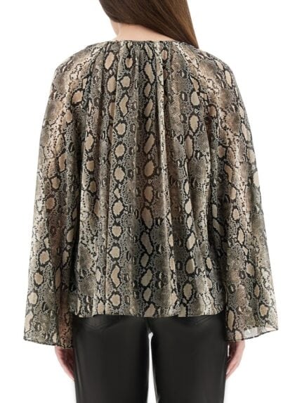 MICHAEL BY MICHAEL KORS ANIMAL PRINT BLOUSE