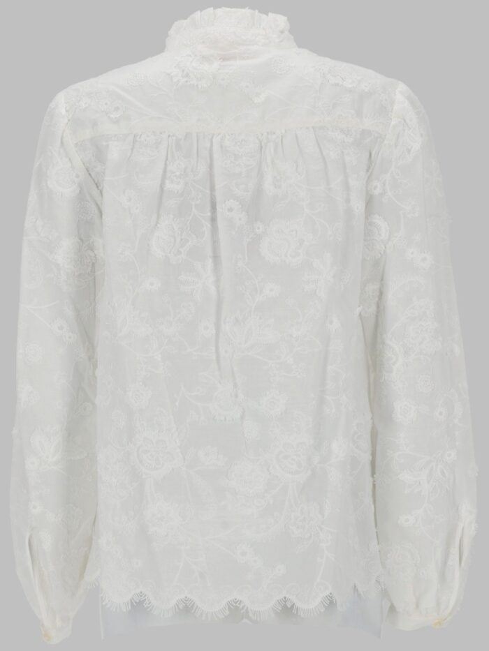 MICHAEL BY MICHAEL KORS CAMICETTA IN VOILE CON RICAMI FLOREALI