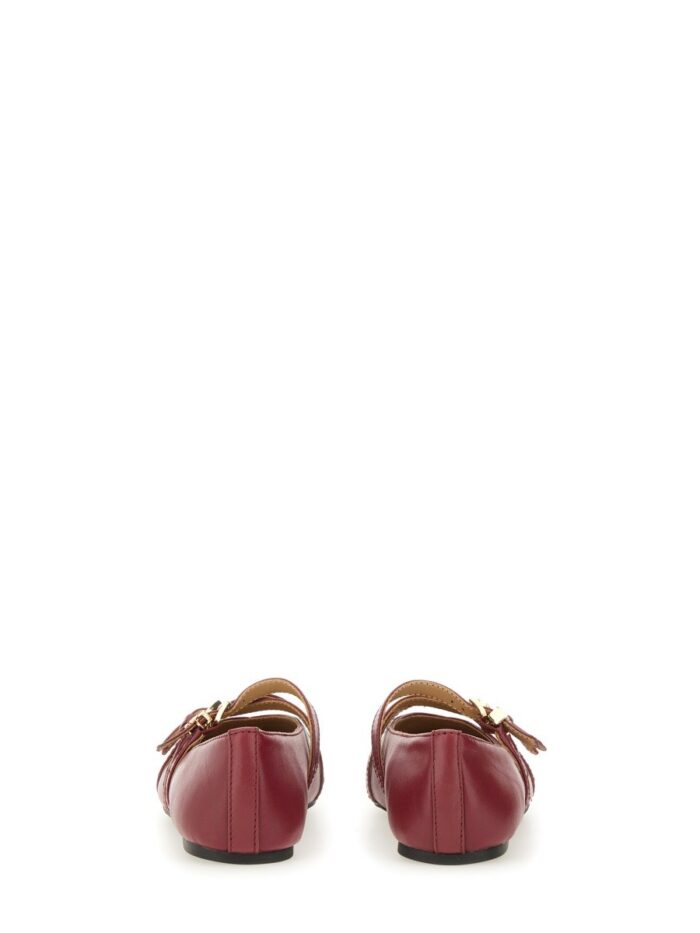 MICHAEL BY MICHAEL KORS "INDY FLEX" LEATHER BALLERINA