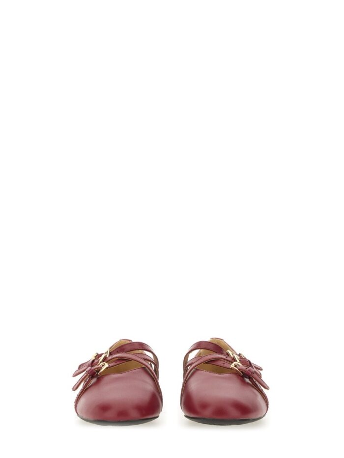 MICHAEL BY MICHAEL KORS "INDY FLEX" LEATHER BALLERINA
