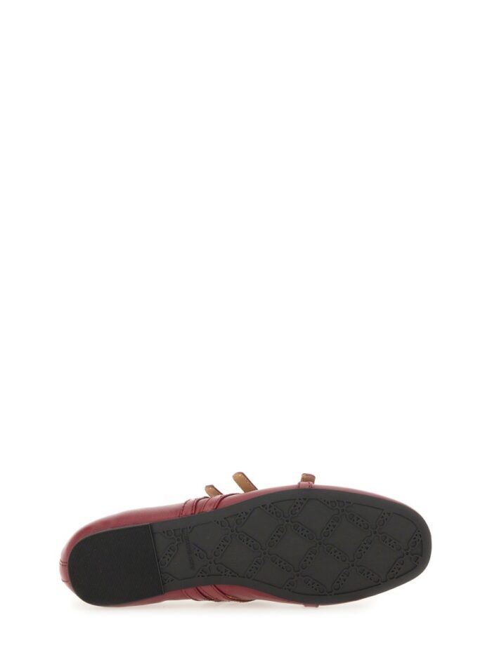 MICHAEL BY MICHAEL KORS "INDY FLEX" LEATHER BALLERINA