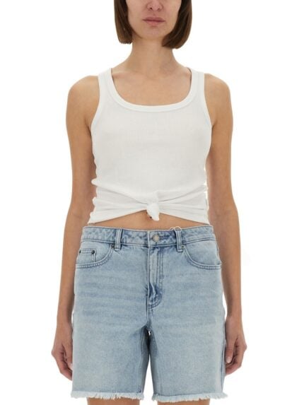 MICHAEL BY MICHAEL KORS KNIT TANK TOP WITH FRONT LACING