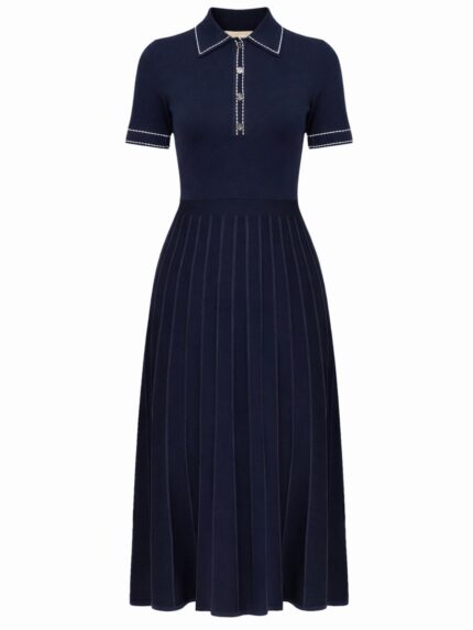 MICHAEL BY MICHAEL KORS KNITTED POLO SHIRT DRESS