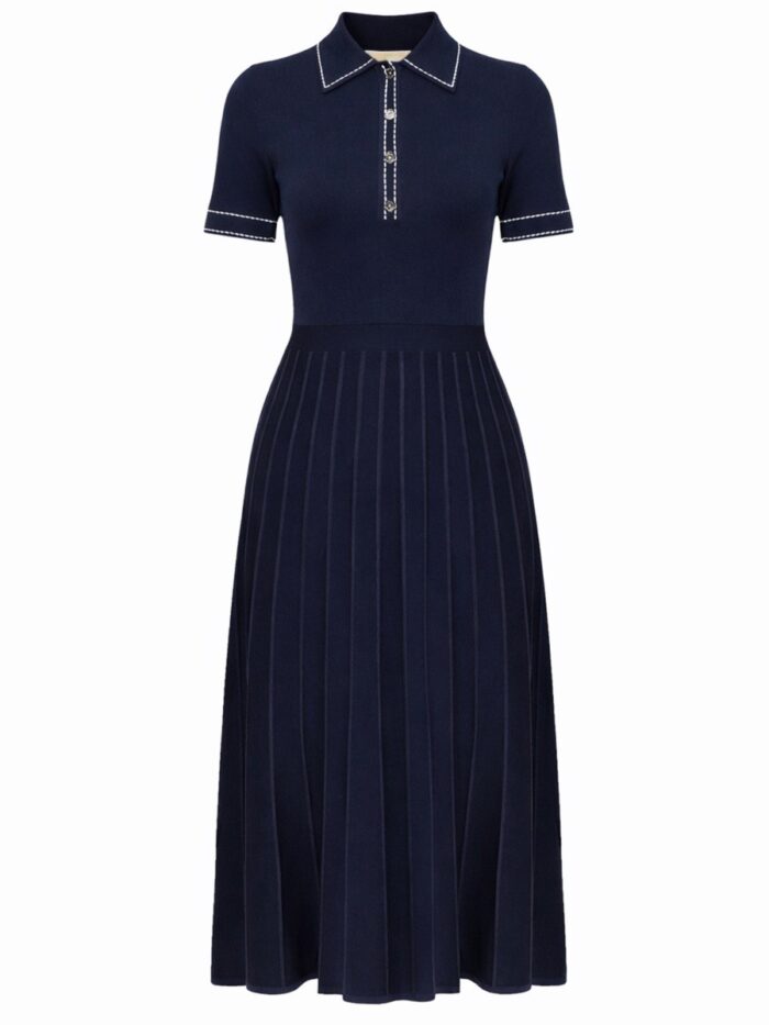 michael by michael kors knitted polo shirt dress MICHAEL BY MICHAEL KORS KNITTED POLO SHIRT DRESS