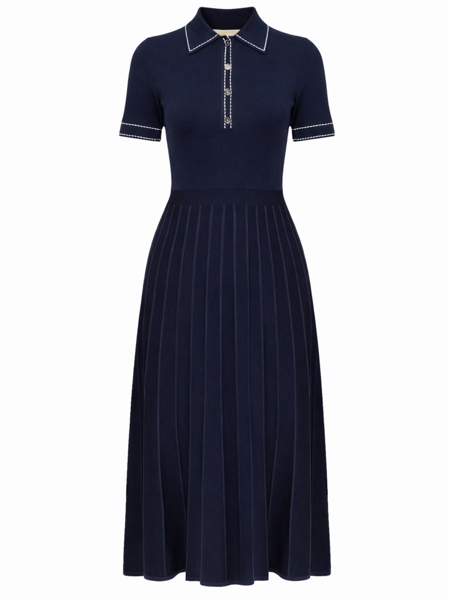 MICHAEL BY MICHAEL KORS KNITTED POLO SHIRT DRESS