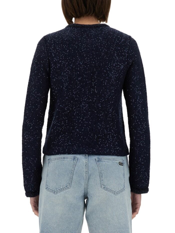 MICHAEL BY MICHAEL KORS METALLIC KNIT JACKET