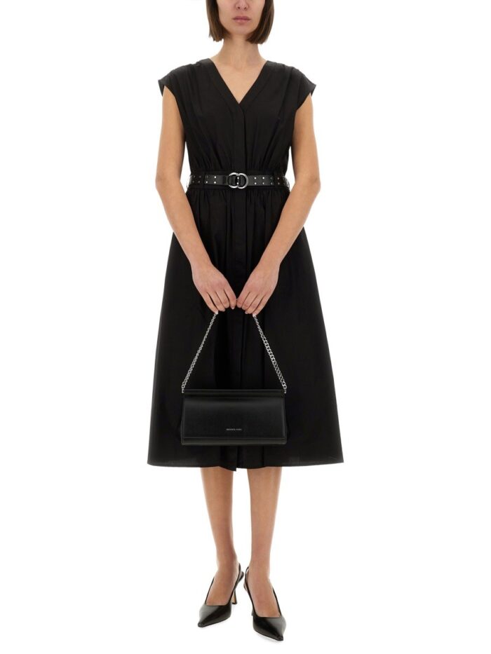 MICHAEL BY MICHAEL KORS MIDI DRESS WITH BELT