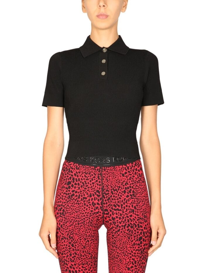 MICHAEL BY MICHAEL KORS POLO SHIRT WITH LOGO BUTTONS